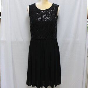 MAX & CLEO Black Sequin Lucy Dress